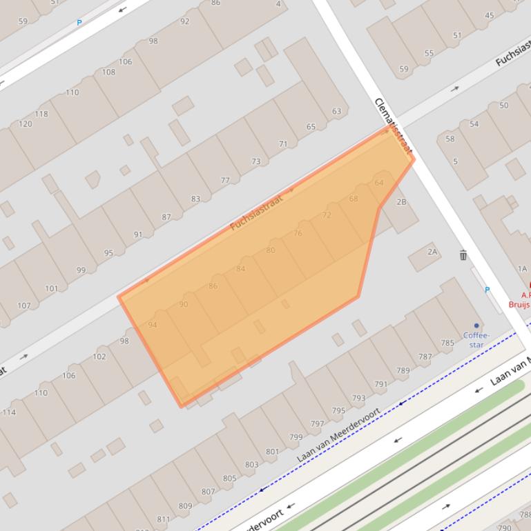 Kaart van postcodegebied 2565PT.