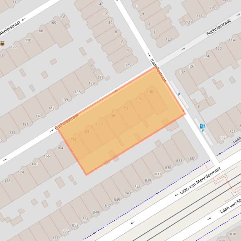 Kaart van postcodegebied 2565PW.