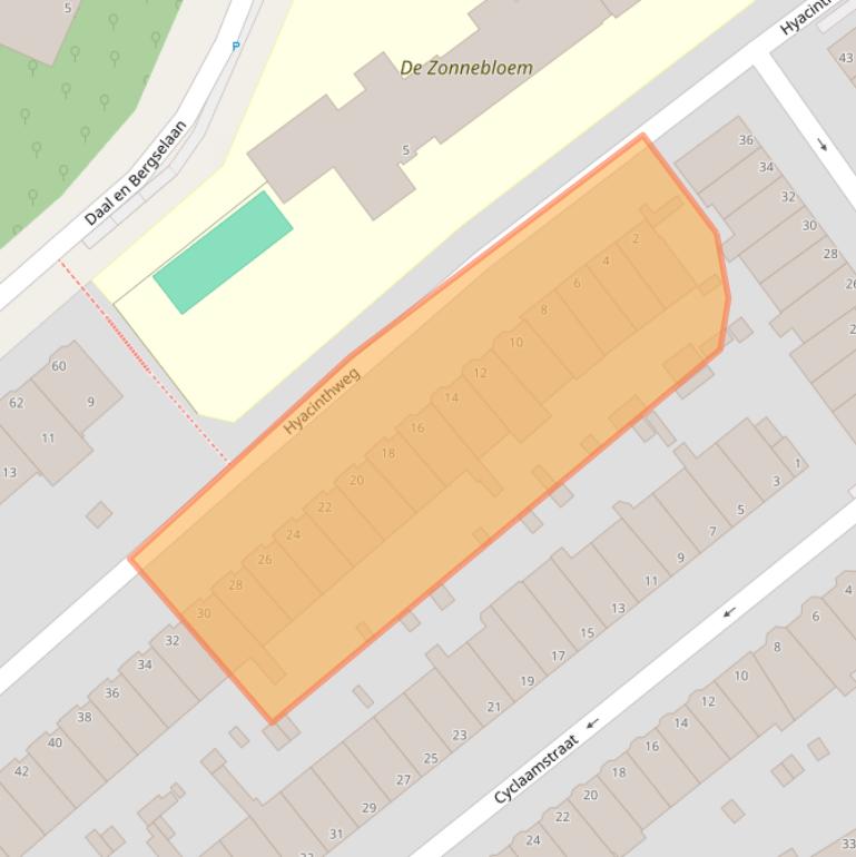 Kaart van postcodegebied 2565RH.