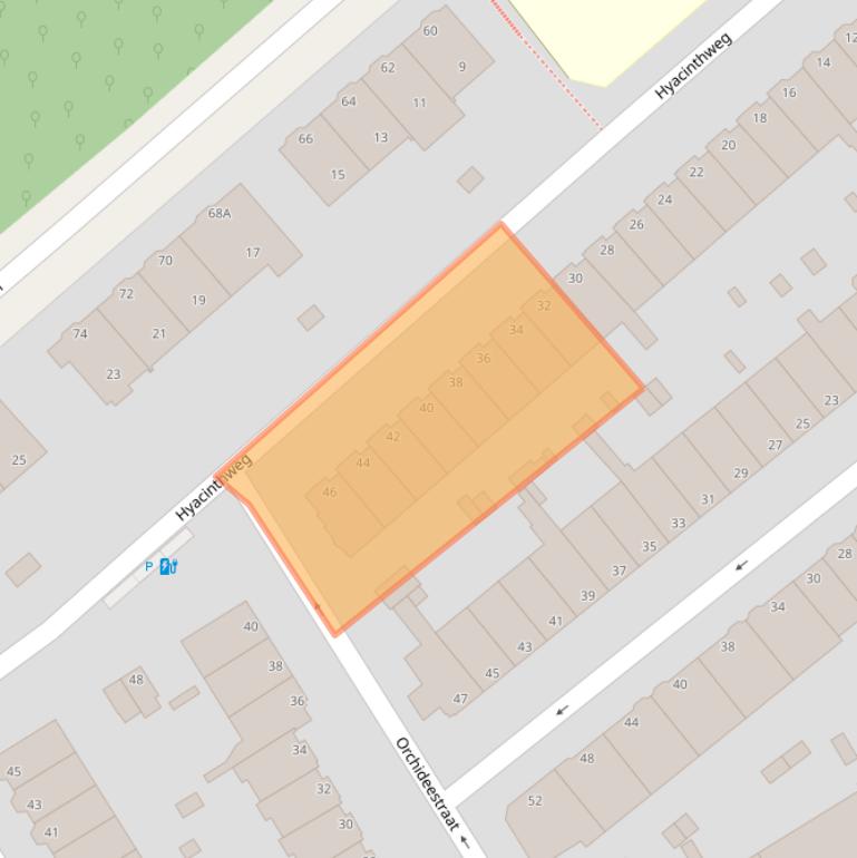 Kaart van postcodegebied 2565RJ.