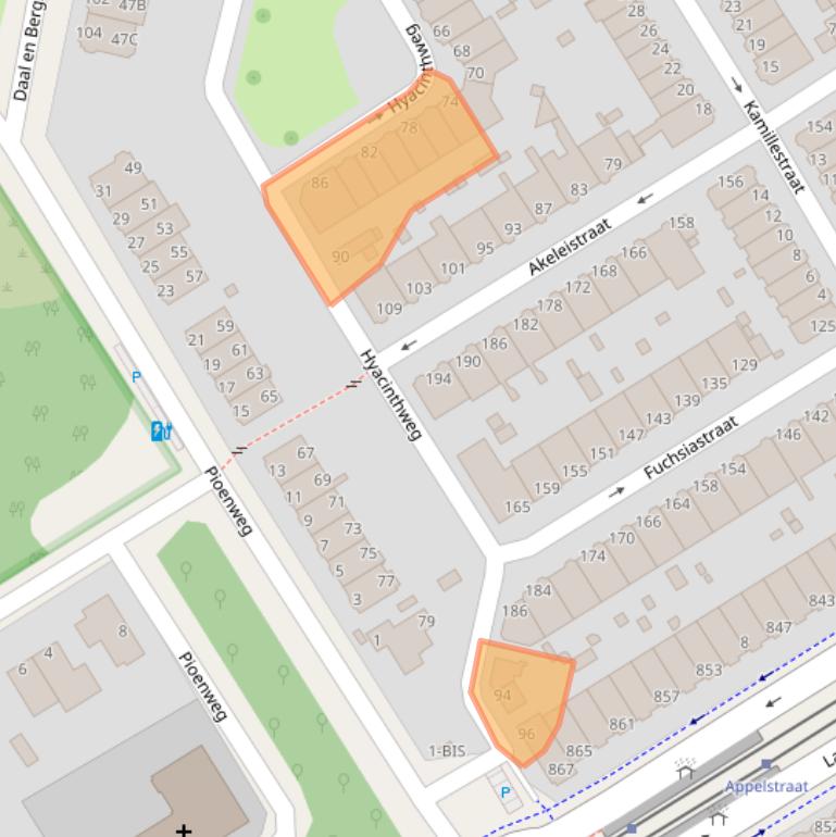 Kaart van postcodegebied 2565RL.