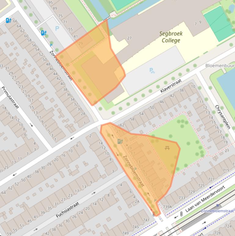 Kaart van postcodegebied 2565RN.