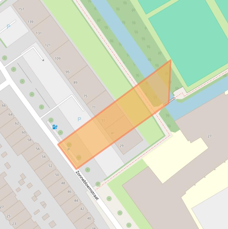 Kaart van postcodegebied 2565RP.