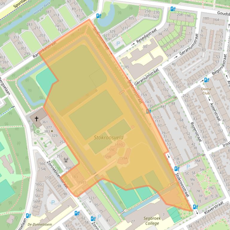Kaart van postcodegebied 2565RT.