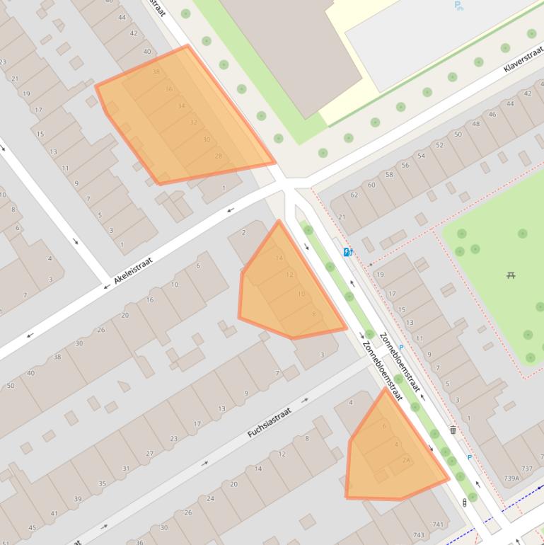 Kaart van postcodegebied 2565RX.