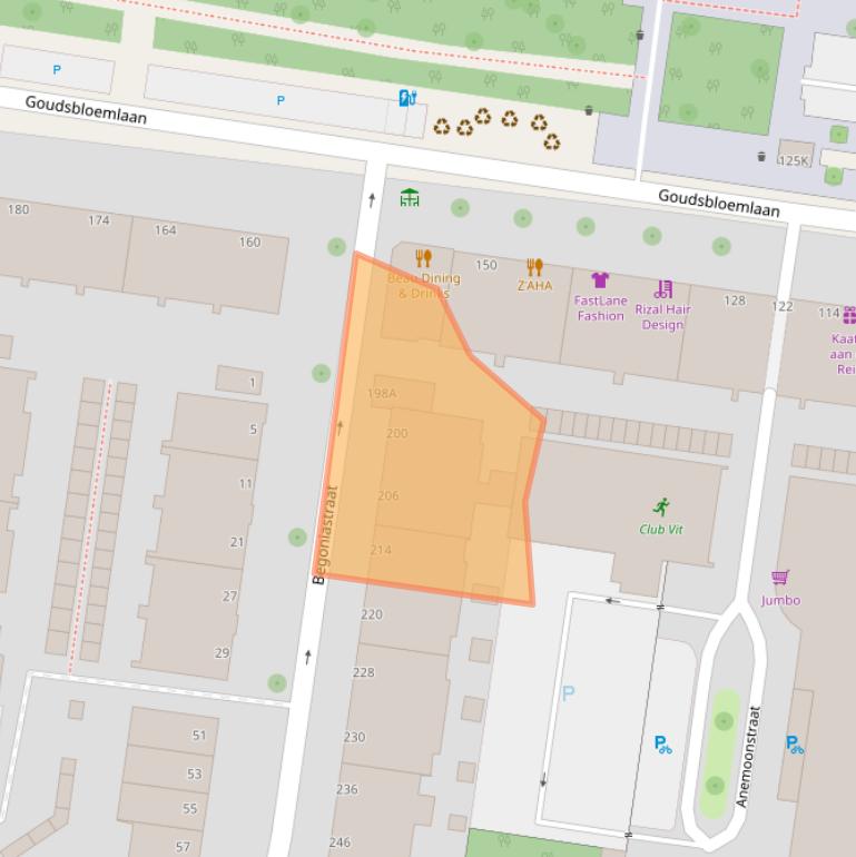 Kaart van postcodegebied 2565ST.