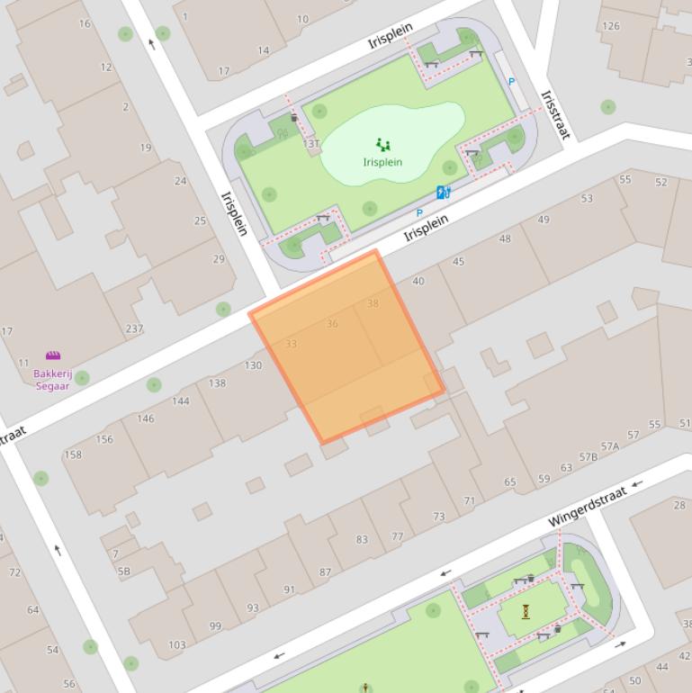 Kaart van postcodegebied 2565TD.