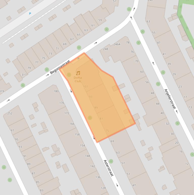 Kaart van postcodegebied 2565TT.