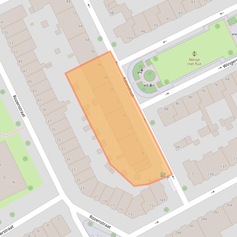 Kaart van postcodegebied 2565TV.
