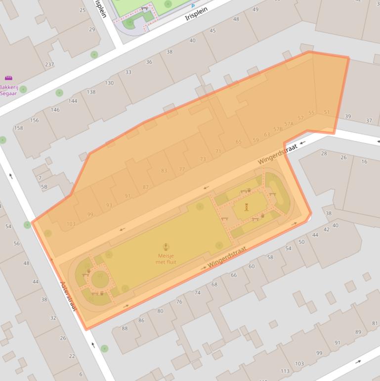 Kaart van postcodegebied 2565VB.
