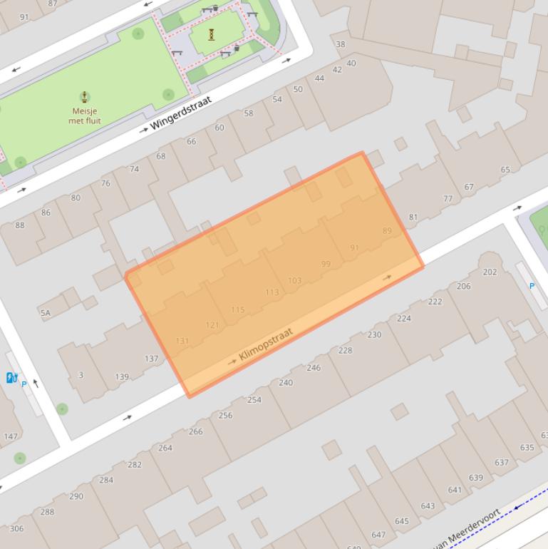 Kaart van postcodegebied 2565VH.