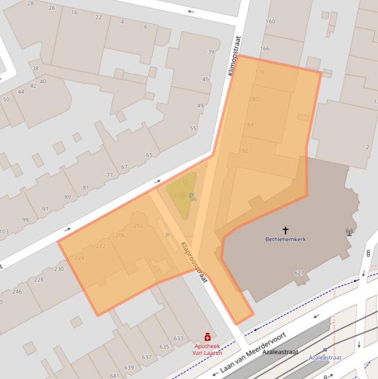 Kaart van postcodegebied 2565VP.