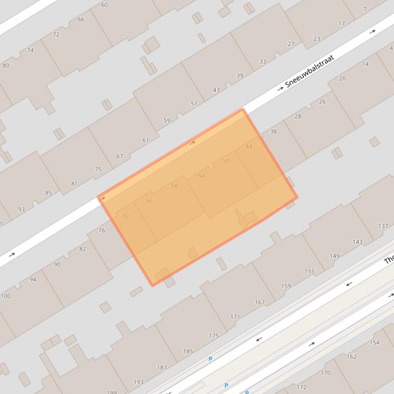 Kaart van postcodegebied 2565WC.