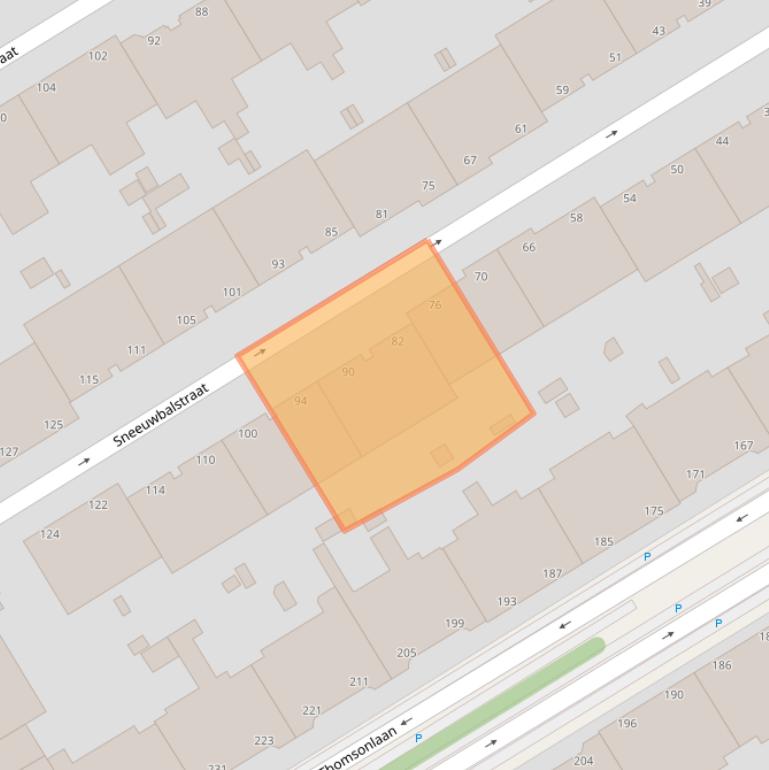 Kaart van postcodegebied 2565WD.