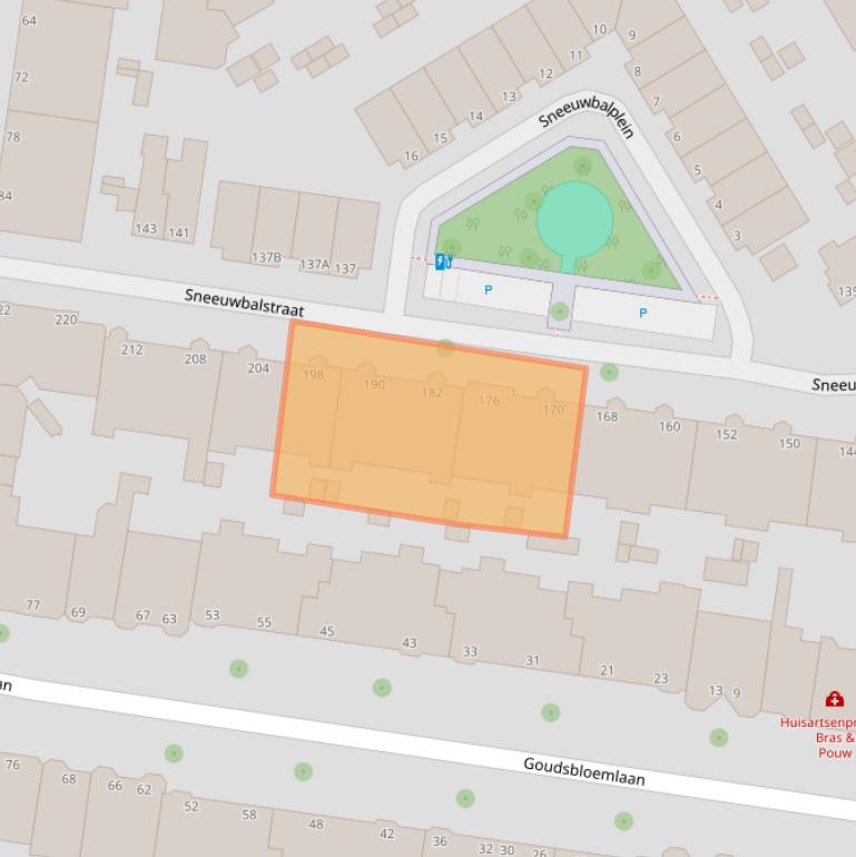 Kaart van postcodegebied 2565WH.