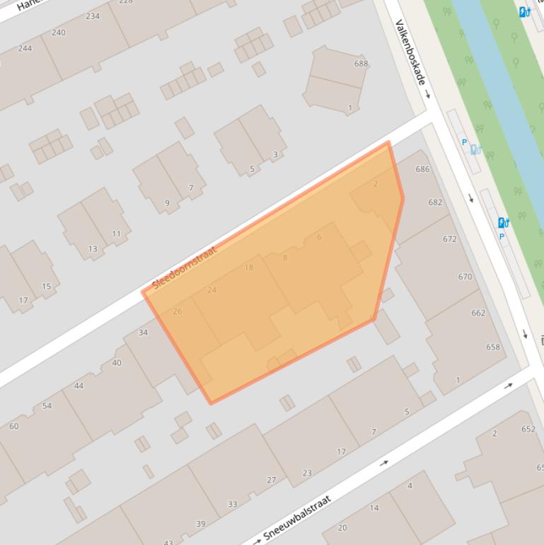 Kaart van postcodegebied 2565WN.