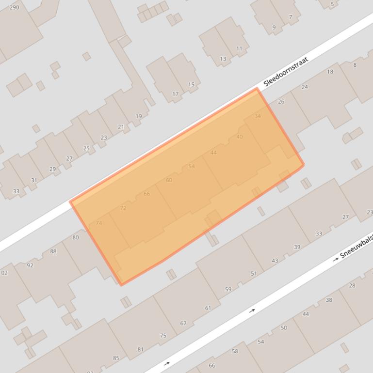 Kaart van postcodegebied 2565WP.