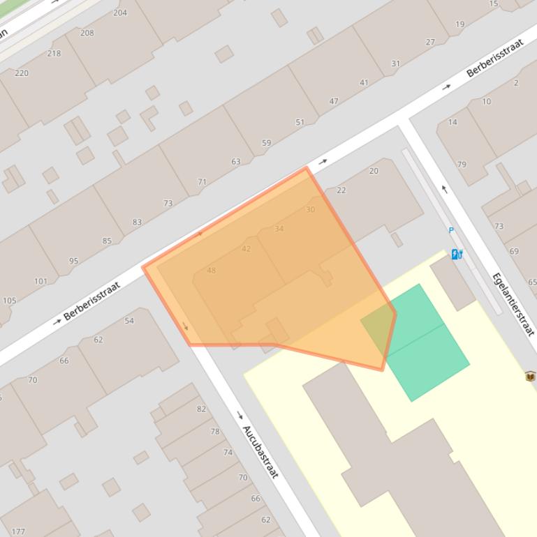 Kaart van postcodegebied 2565XB.