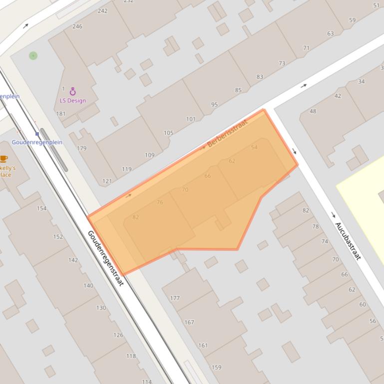 Kaart van postcodegebied 2565XC.