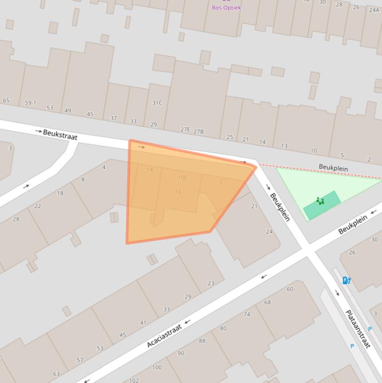 Kaart van postcodegebied 2565ZA.