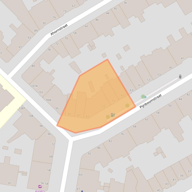 Kaart van postcodegebied 2565ZK.