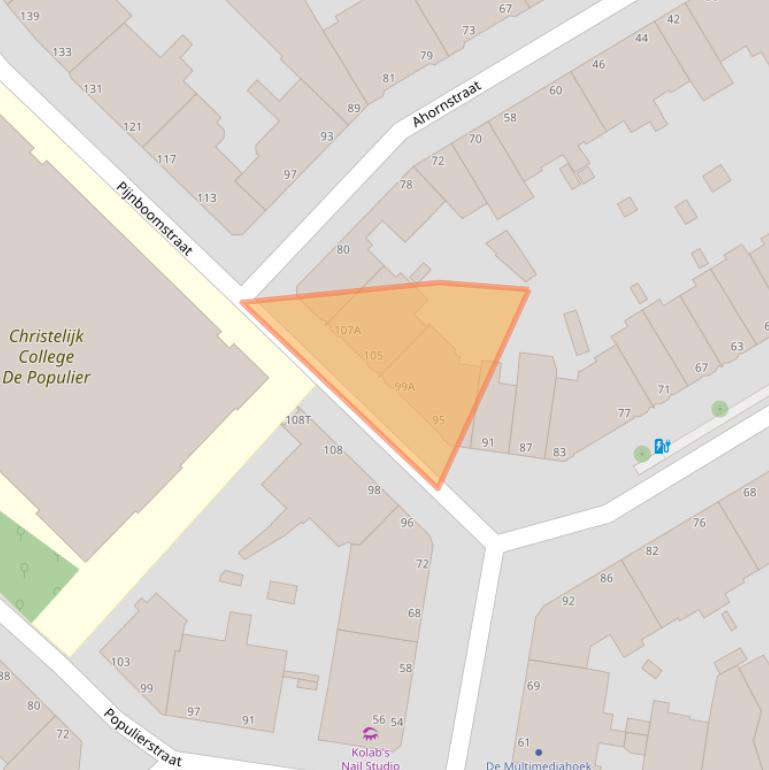 Kaart van postcodegebied 2565ZL.