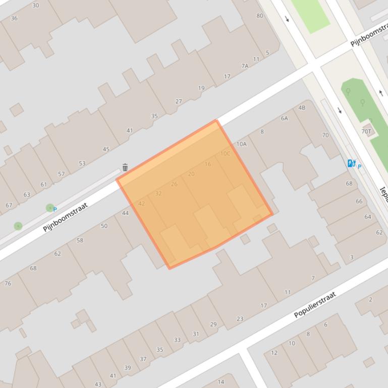 Kaart van postcodegebied 2565ZP.