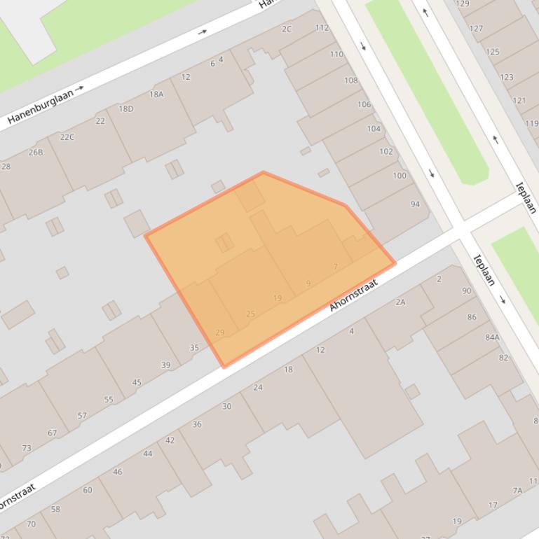 Kaart van postcodegebied 2565ZT.