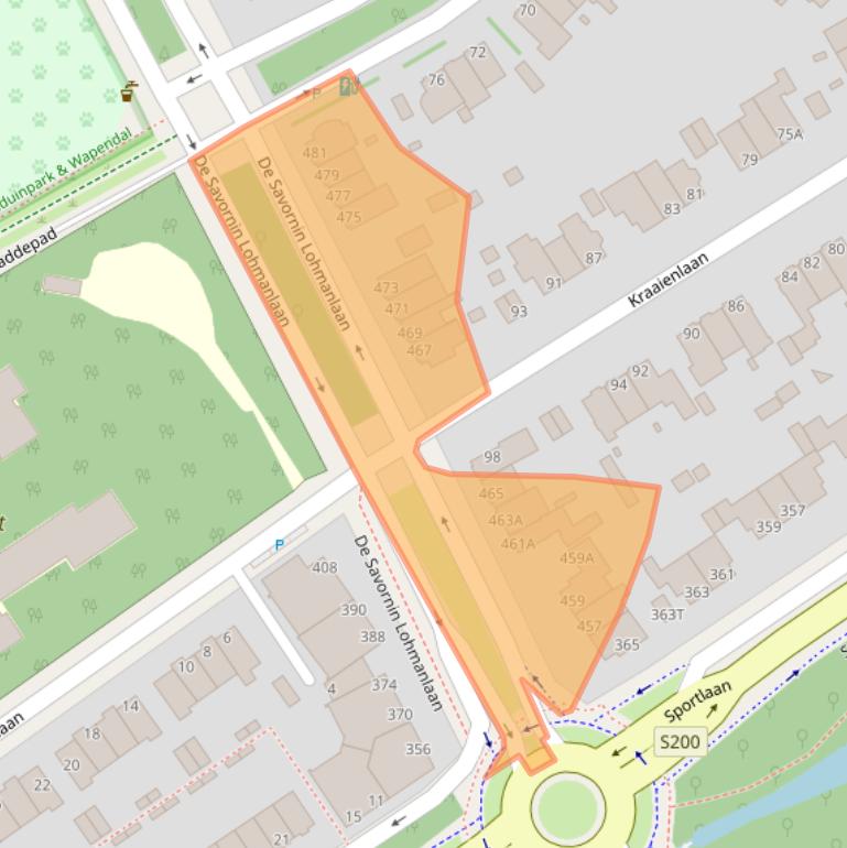 Kaart van postcodegebied 2566AL.