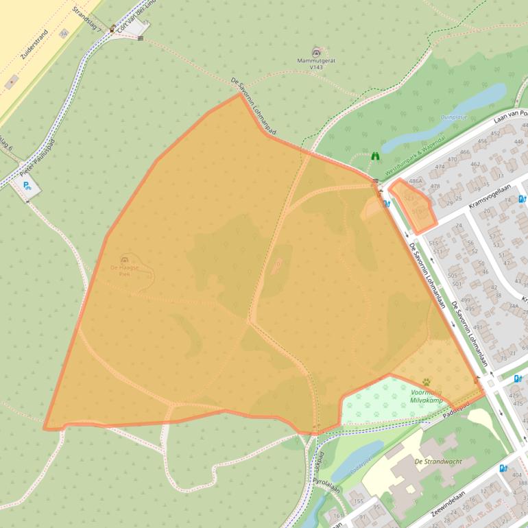 Kaart van postcodegebied 2566AN.