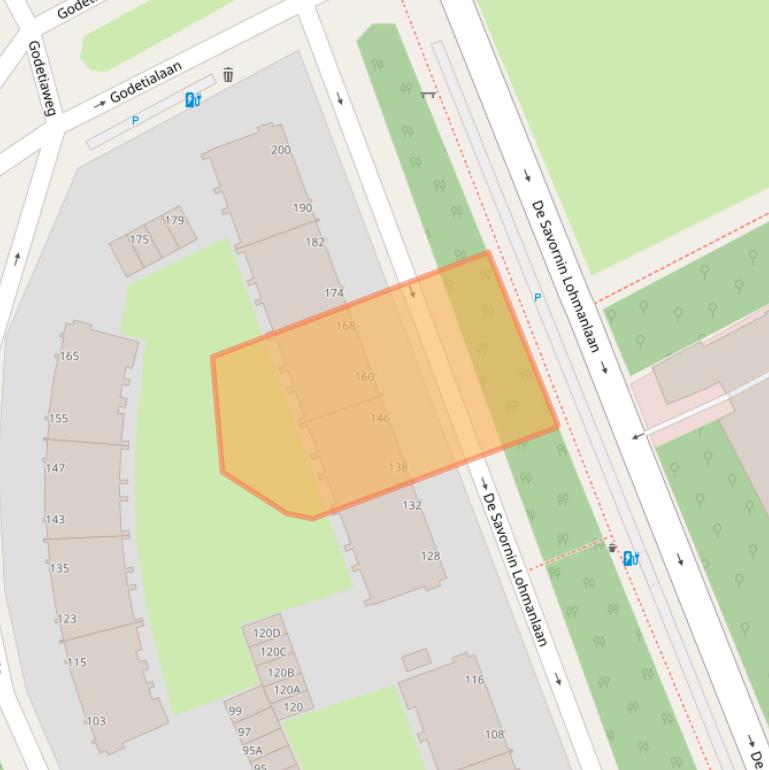 Kaart van postcodegebied 2566AT.