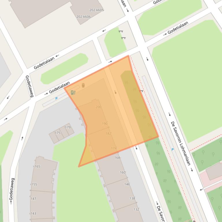 Kaart van postcodegebied 2566AV.