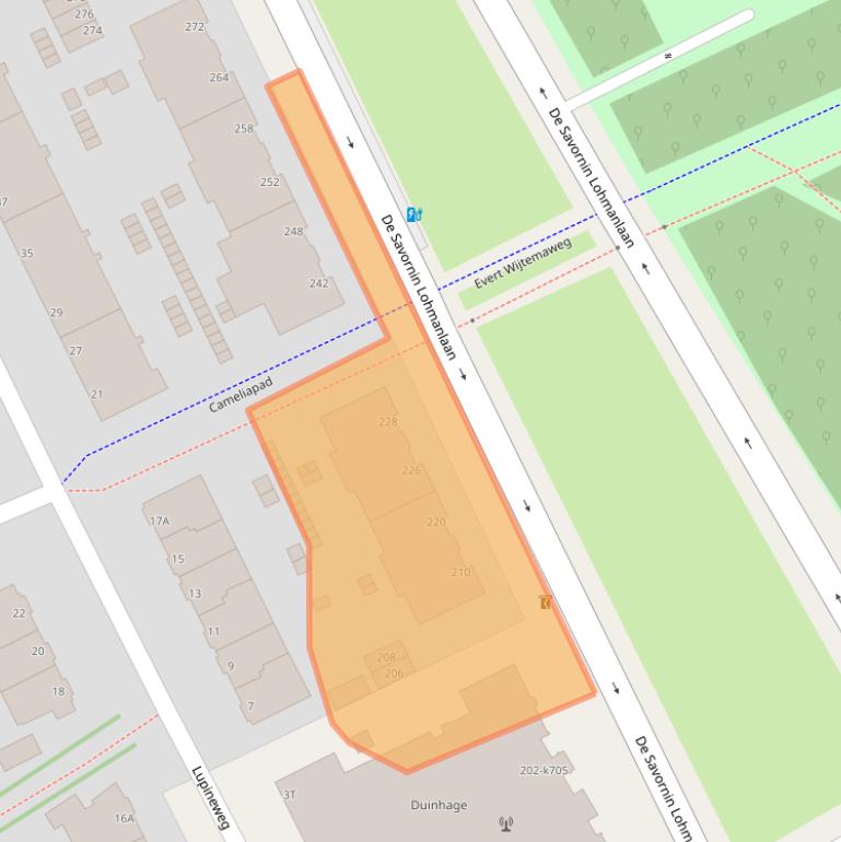 Kaart van postcodegebied 2566AX.