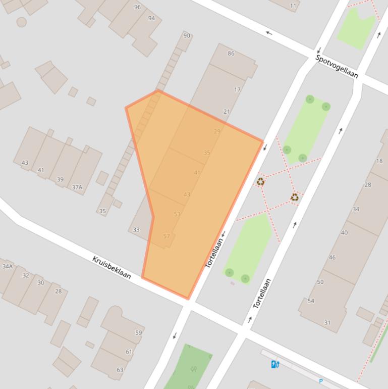 Kaart van postcodegebied 2566CE.