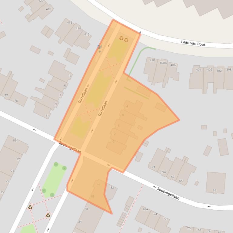 Kaart van postcodegebied 2566CH.