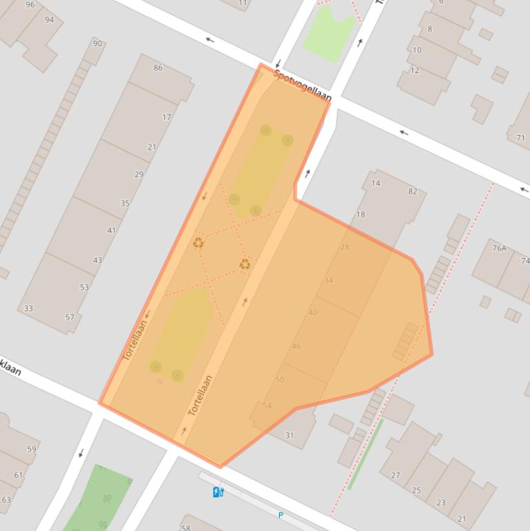 Kaart van postcodegebied 2566CJ.