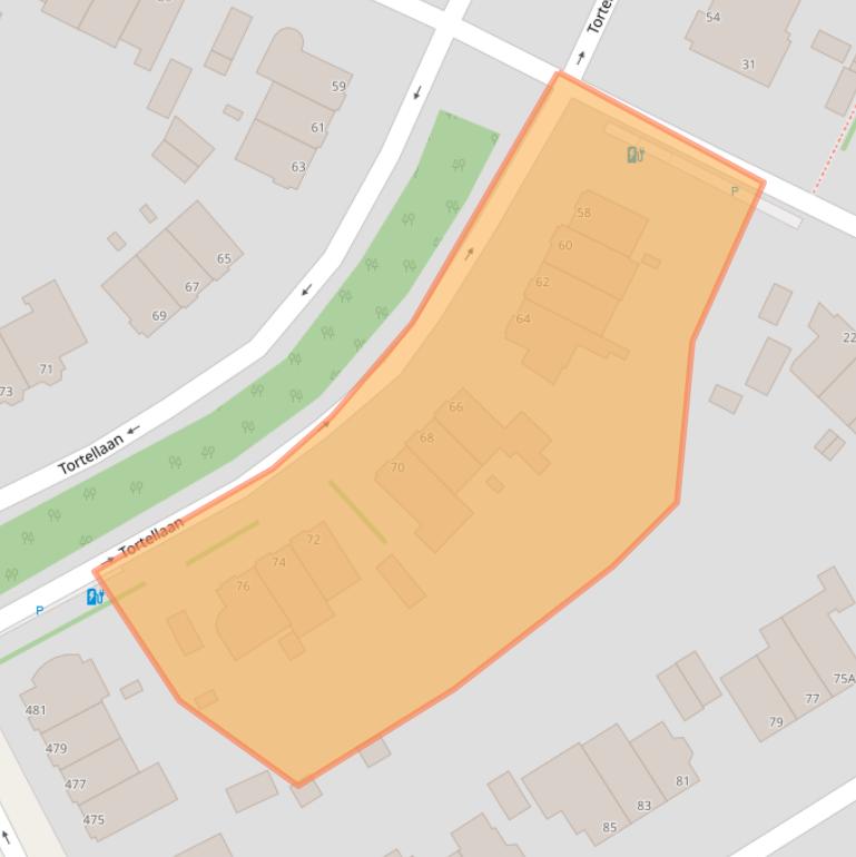 Kaart van postcodegebied 2566CK.