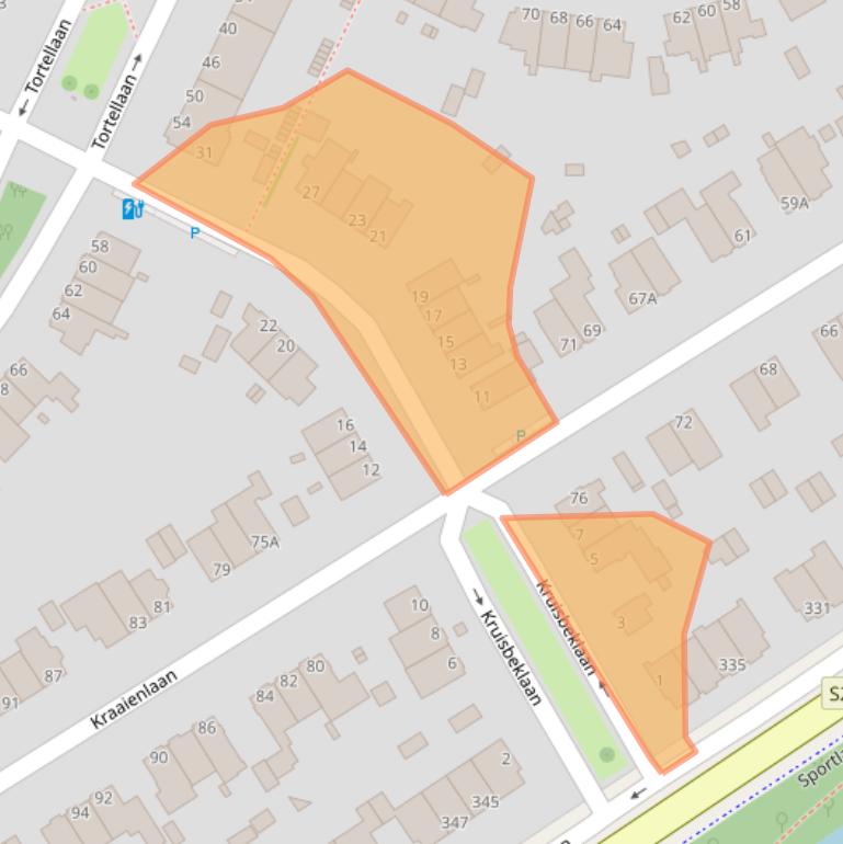 Kaart van postcodegebied 2566CL.