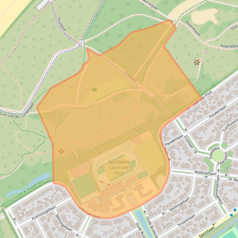 Kaart van postcodegebied 2566DA.