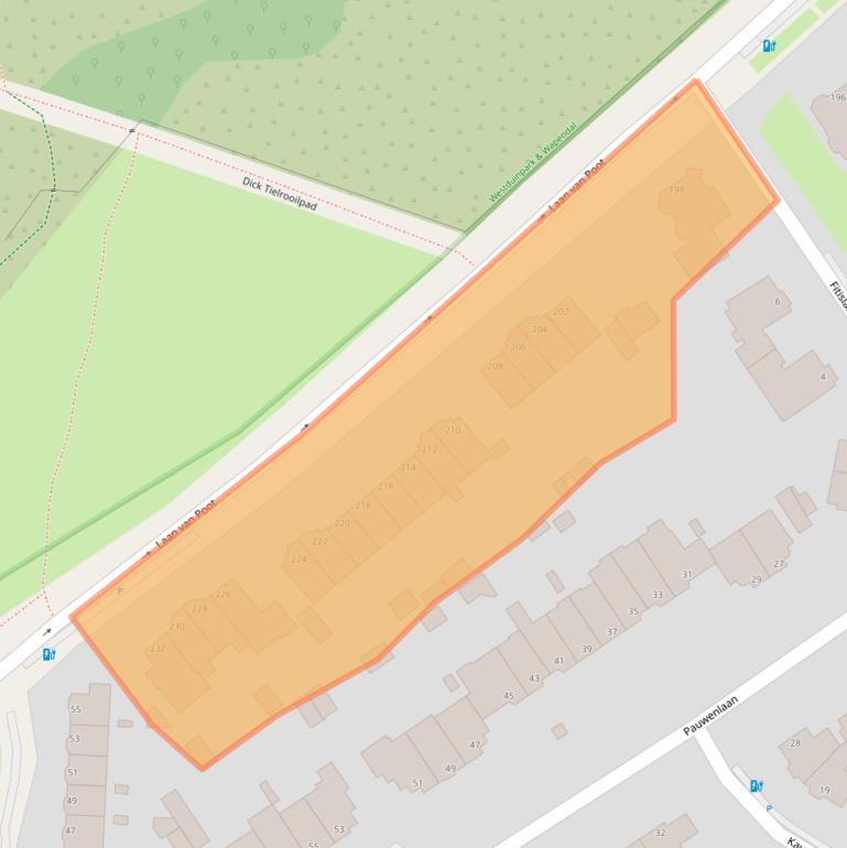 Kaart van postcodegebied 2566EJ.