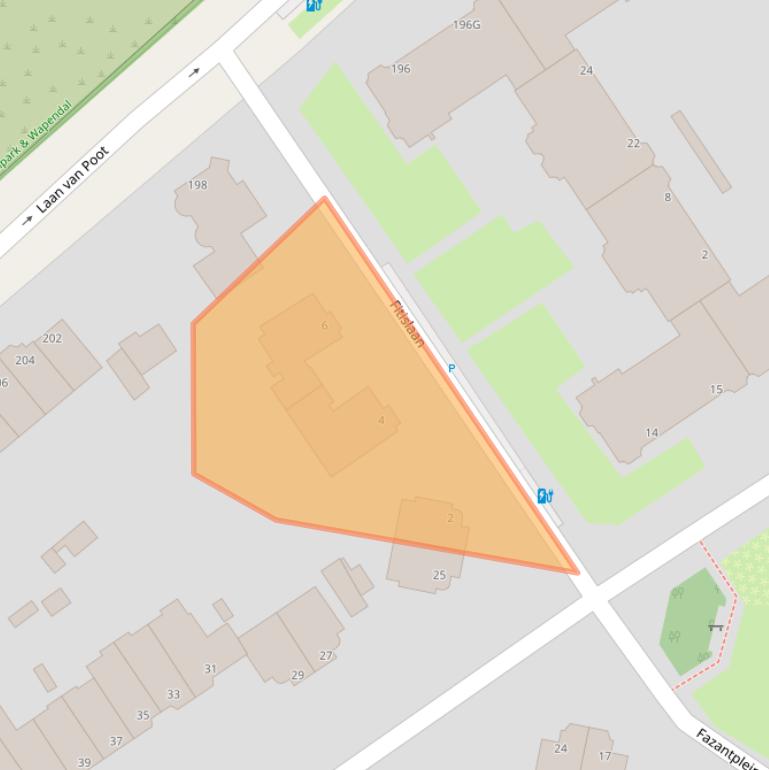 Kaart van postcodegebied 2566EK.