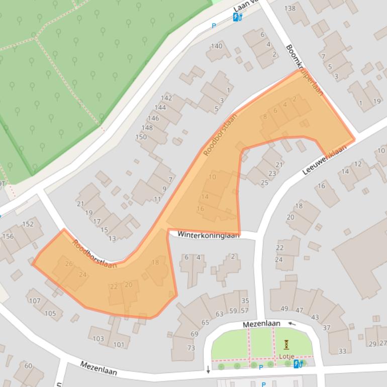 Kaart van postcodegebied 2566ET.