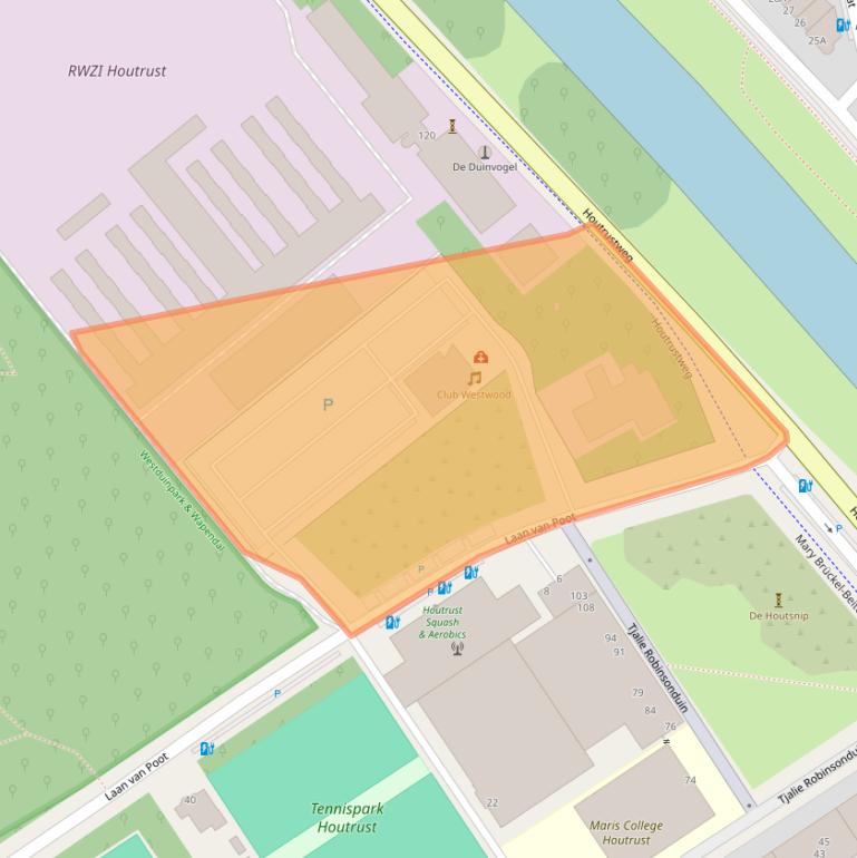 Kaart van postcodegebied 2566EV.