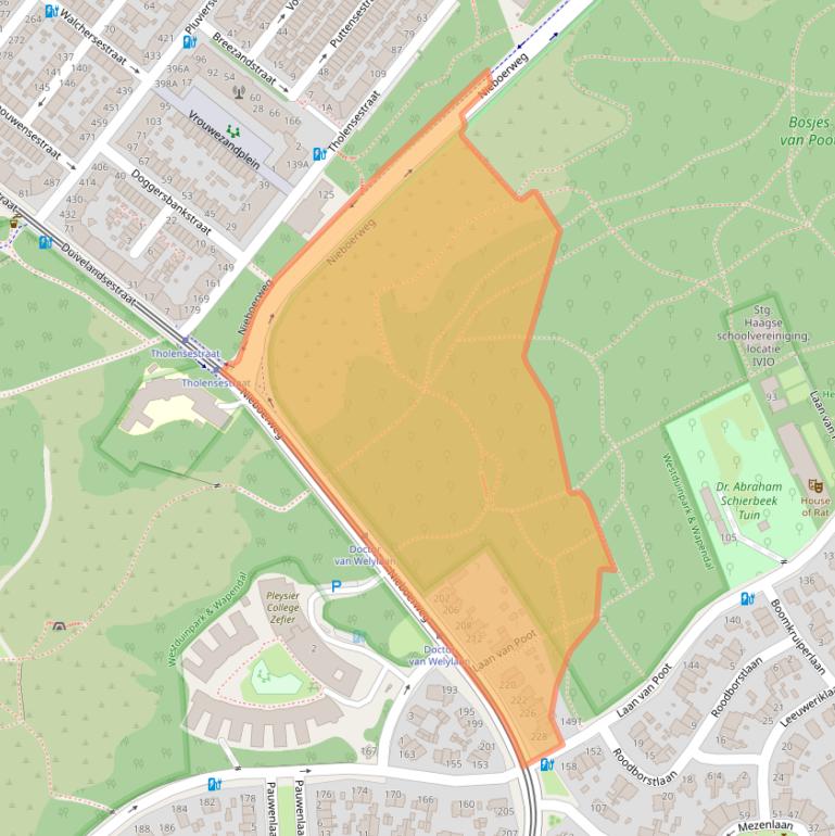 Kaart van postcodegebied 2566GC.