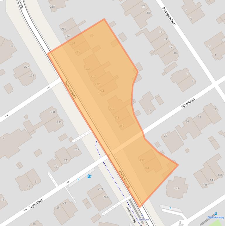 Kaart van postcodegebied 2566GG.