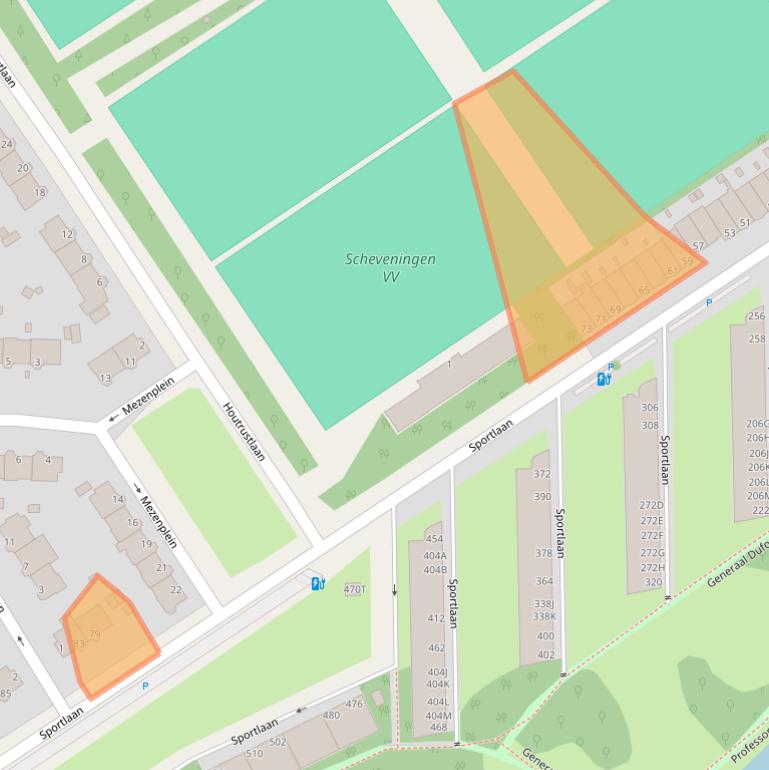 Kaart van postcodegebied 2566GM.