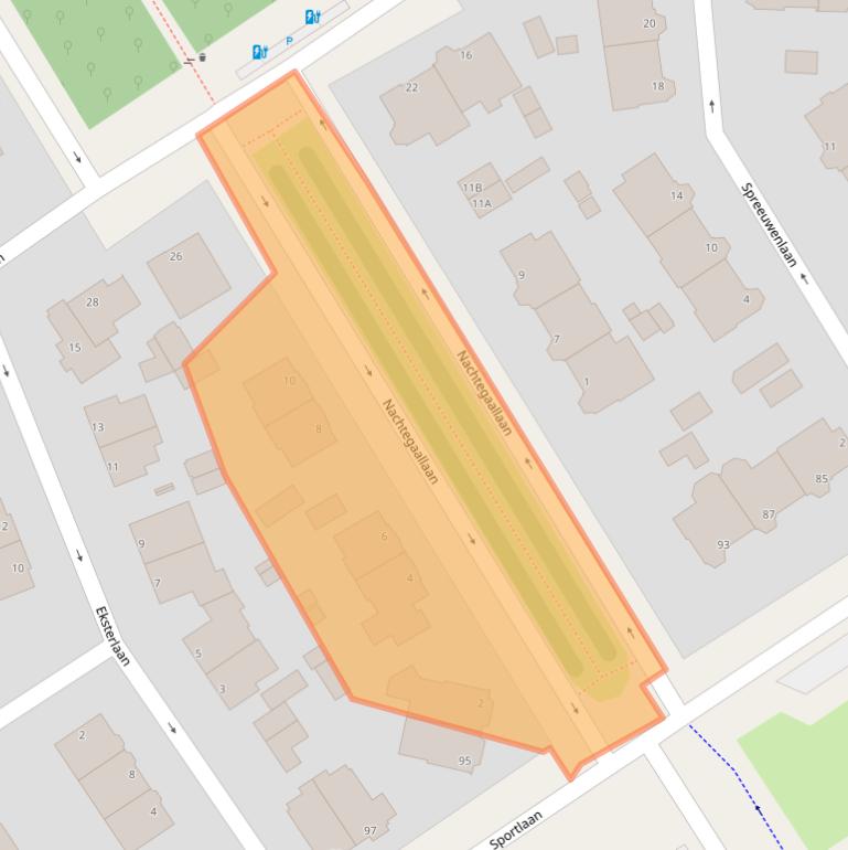 Kaart van postcodegebied 2566JL.