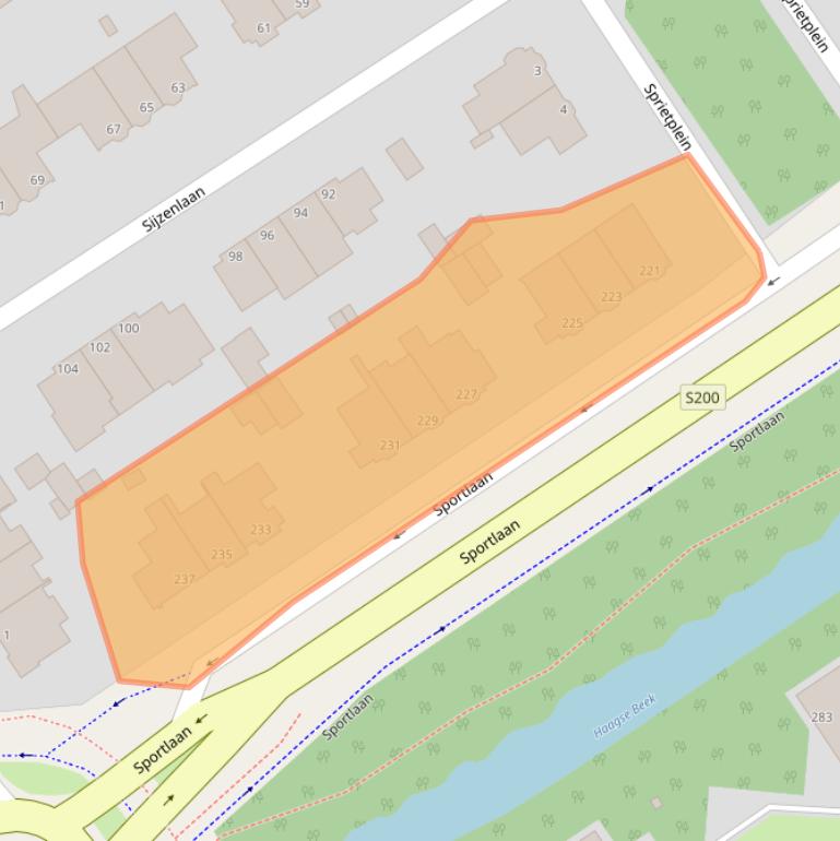 Kaart van postcodegebied 2566KE.