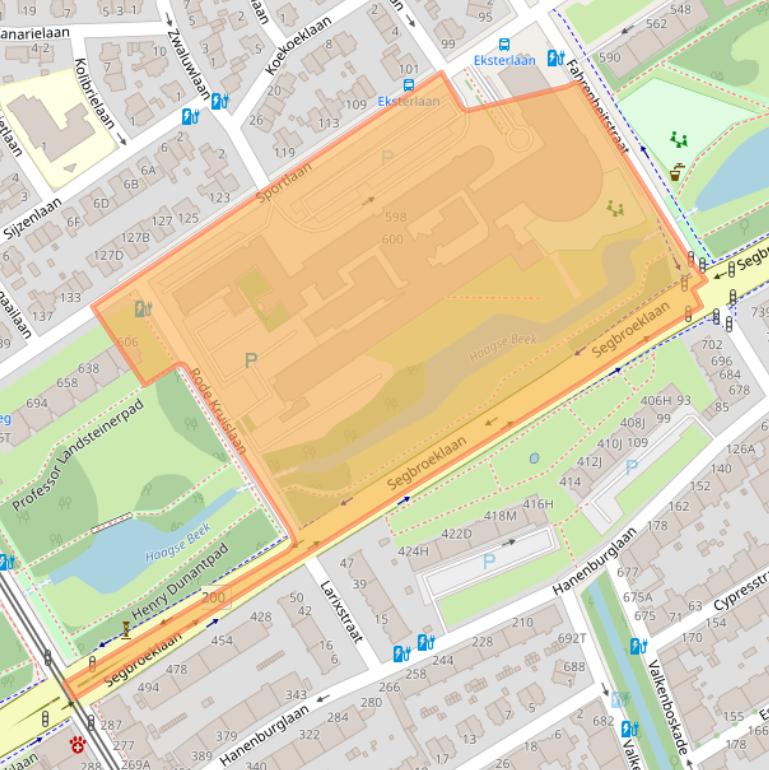 Kaart van postcodegebied 2566MJ.
