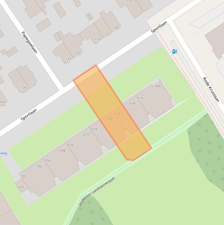 Kaart van postcodegebied 2566ML.